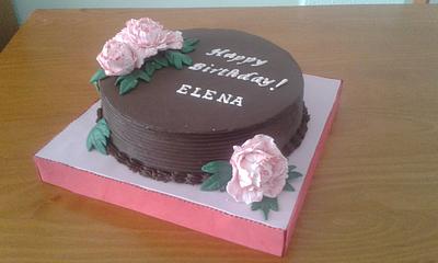 BIRTHDAY CAKE PEONIA - Cake by Camelia