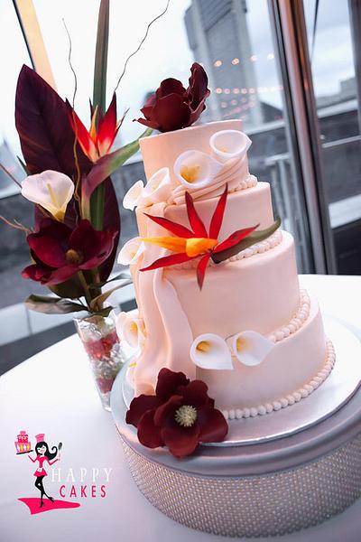 Bird of Paradise and Magnolias - Cake by Happy