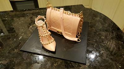 Chanel bag and valentino shoes - Cake by Dsweetcakery