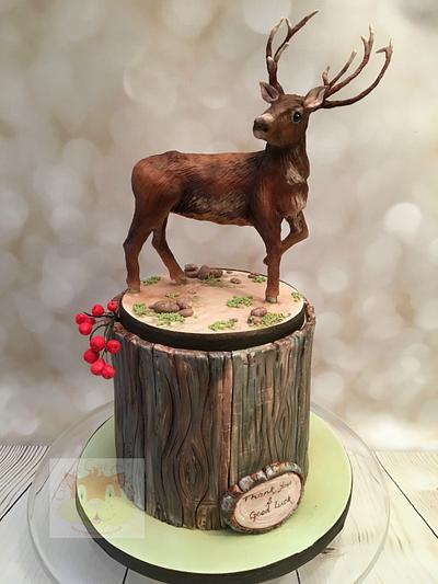 Stag cake - Cake by Elaine - Ginger Cat Cakery 