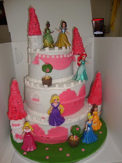 disney princess castle cake - Cake by vicky zachou
