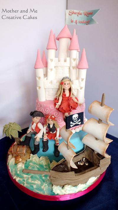 Princesses and Pirates Cake - Cake by Mother and Me Creative Cakes