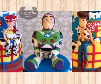 Jessie, Buzz and Woody fondant cake toppers - Cake by Bizcocho Pastries