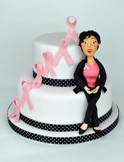 Breast Cancer cake - Cake by Sue Butterworth