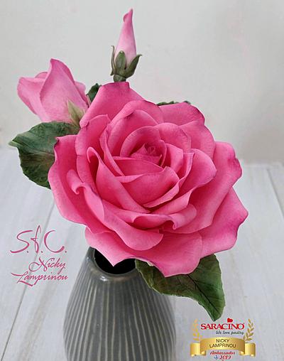 Gumpaste rose - Cake by Sugar  flowers Creations