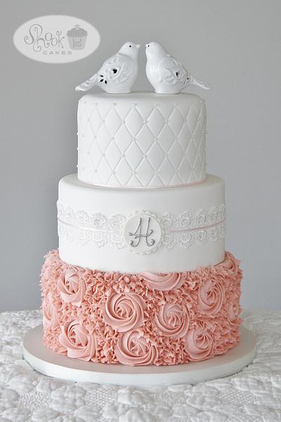 Elegant Wedding Cake! - Cake by Leila Shook - Shook Up Cakes