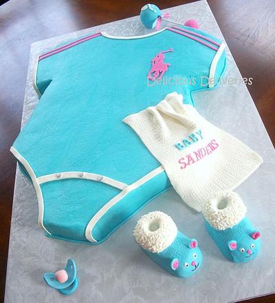Gender Reveal Onesie Cake - Cake by DeliciousDeliveries
