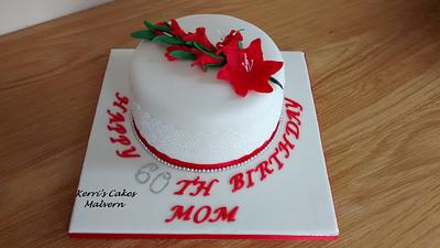 Red gladioli :) - Cake by Kerri's Cakes
