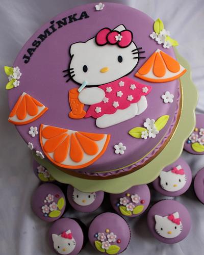 Hello Kitty and orange juice - Cake by Kateřina Lončáková