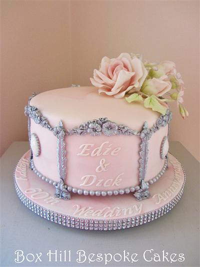 Diamond wedding anniversary cake - Cake by Nor