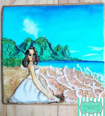 "dressed in white at the sea shore" - Cake by Cookies by Joss 