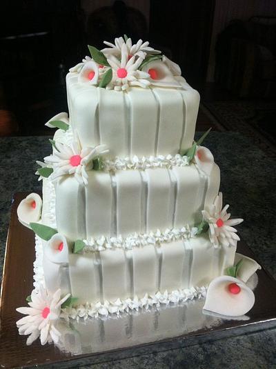 Calla Lilly Wedding shower cake - Cake by doodie