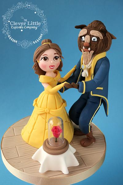 Beauty and the Beast Cake Topper - Cake by Amanda’s Little Cake Boutique