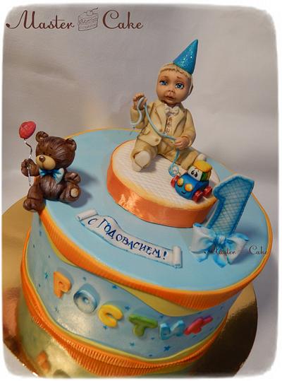 Baby Boy Birthday - Cake by Natalya