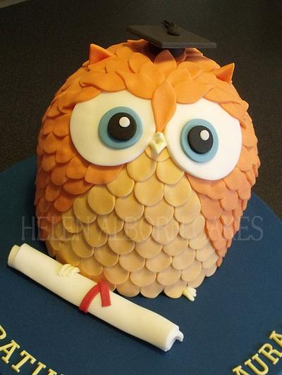Owl Graduation Cake - Cake by Helen Alborn  