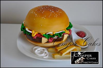 Burger Cake - Cake by Comper Cakes