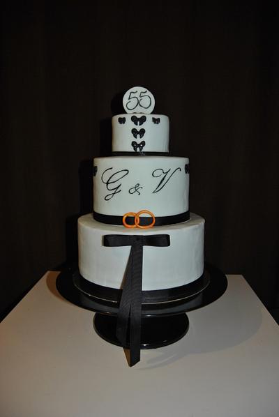 55th Wedding Anniversary - Cake by Anse De Gijnst