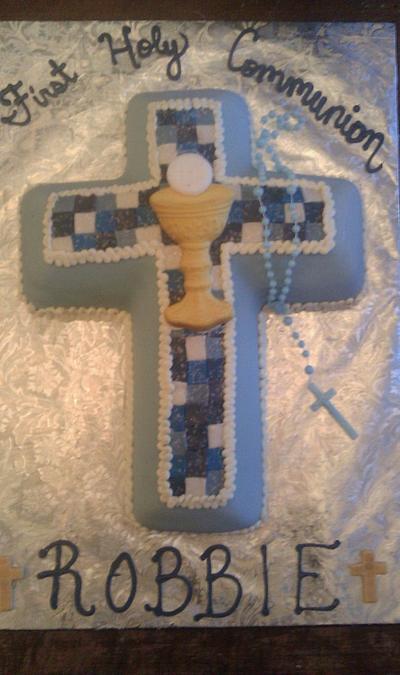 Nephews First Communion Cake - Cake by Fondant frenzy