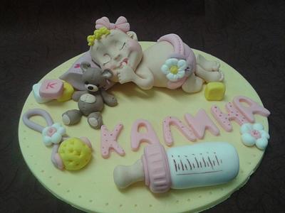 sleeping little baby girl - Cake by Martina Bikovska 