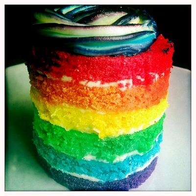 Rainbow mini cakes - Cake by Misssbond