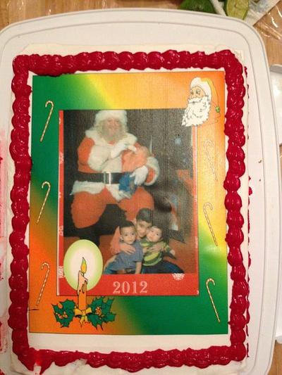 Christmas cake with edible image - Cake by Aida Martinez