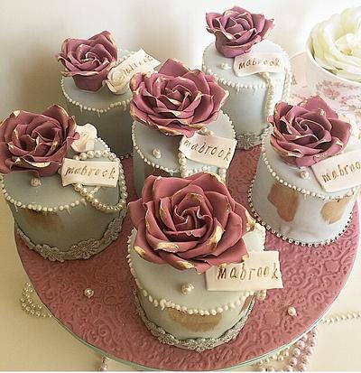 Stunning BirthAnnouncement Mini Cakes - Cake by Shafaq's Bake House