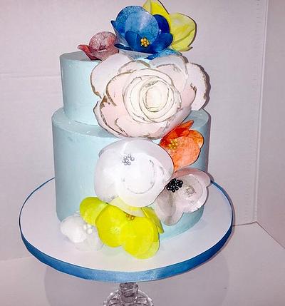 Aqua Blue  - Cake by Treats by Tisha