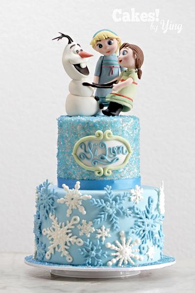 Frozen snowflakes cake - Cake by Cakes! by Ying