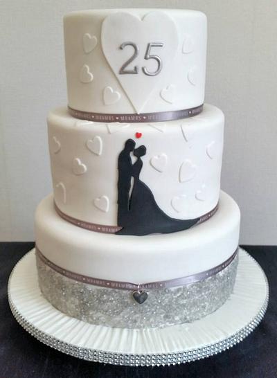 25th Wedding Anniversary cake - Cake by Kazmick