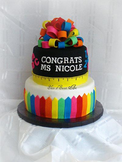 Graduating Teacher  - Cake by Slice of Sweet Art
