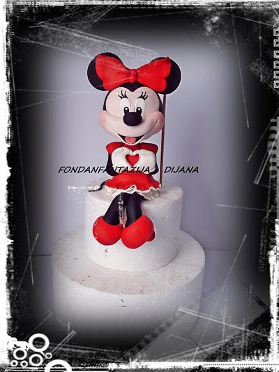 Minnie Mouse cake topper - Cake by Fondantfantasy