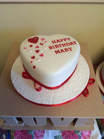 Heart shaped cake 50th birthday - Cake by Little C's Celebration Cakes