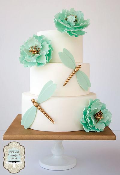Mint collection...Dragonflies - Cake by miraquetarta