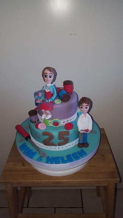 2 themed cake - Cake by Anneke van Dam