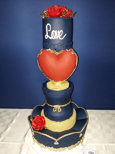 Wedding cake ❤💙 - Cake by Marina