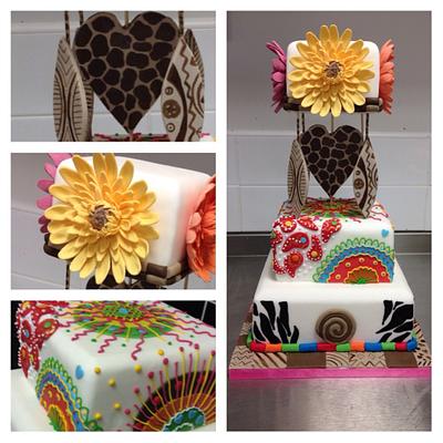 African themed wedding cake - Cake by Debi at Daisy's Delights