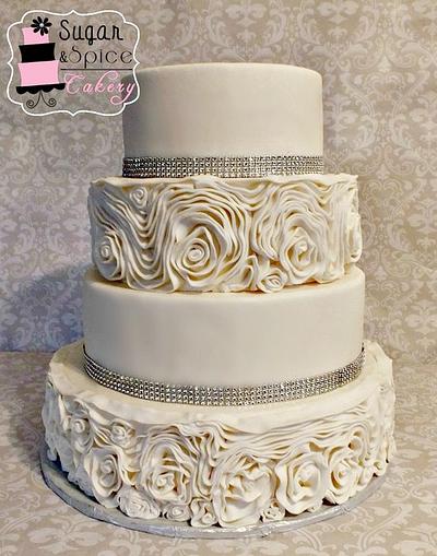 Rosette Wedding Cake - Cake by Mandy
