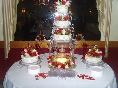 My Sons Wedding Cake I Made for Him and his new Wife. - Cake by Sally Nicholas