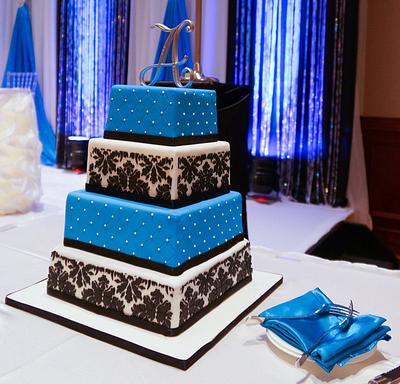 Malibu Blue Wedding - Cake by PureCakery
