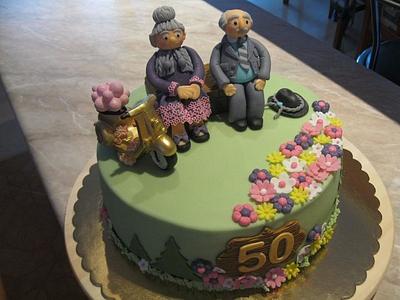 Gold wedding - Cake by cakebymartina