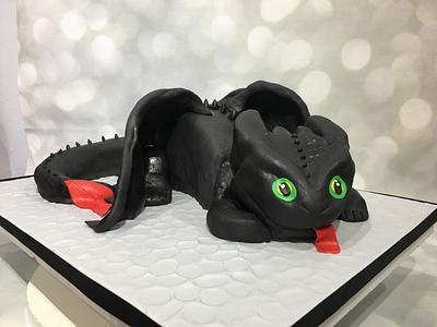 "Toothless" Dragon Cake - Cake by Brandy-The Icing & The Cake