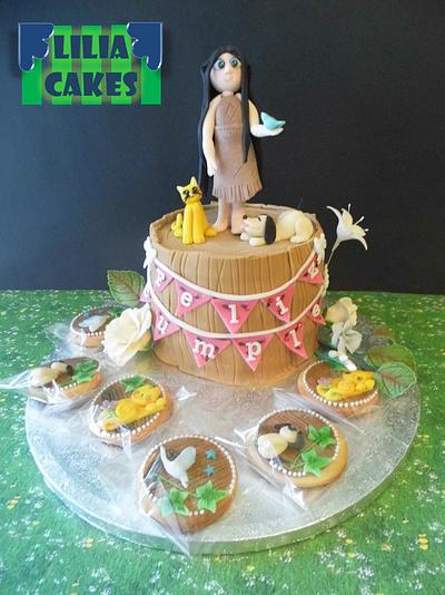 Pocahontas Cake and cookies - Cake by LiliaCakes