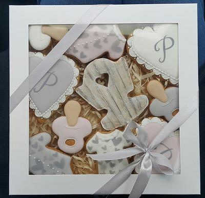 Welcoming new baby-girl cookie set - Cake by Agnieszka Czocher