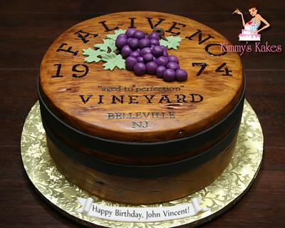 Wine barrel top - Cake by Kimmy's Kakes
