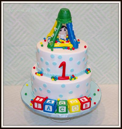 Ball Pit and Baby Blocks  - Cake by Maria @ RooneyGirl BakeShop