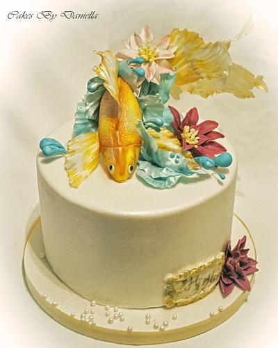 Golden fish cake - Cake by daroof