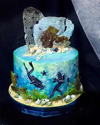 Diving birhtday cake - Cake by Marie123