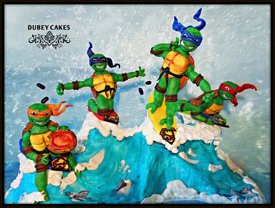Superjosh Collaboration-Ninja Turtles  - Cake by Bethann Dubey
