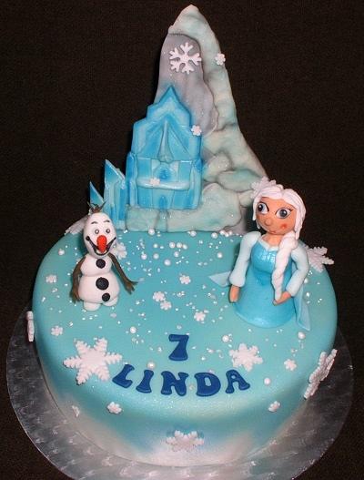 Frozen Elza - Cake by Petraend