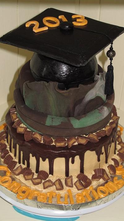Camo Grad cake - Cake by Sharon